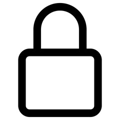 padlock icon, simple vector design