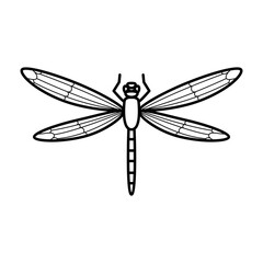 dragonfly icon in hand-drawn style