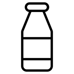 Bottle milk line icon