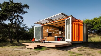 Green Living Marvel: Innovative Eco-Friendly Design for a Tiny Portable Container House
