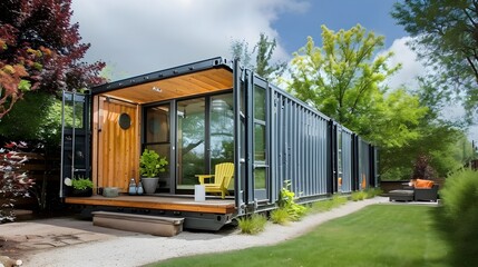 Biophilic Bliss: Modern Living Home Design Inspired by Nature with Shipping Containers