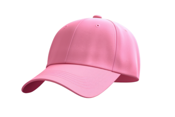 Pink Cap Mockup on Transparent Background