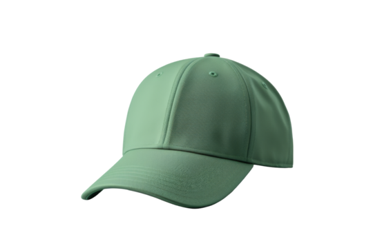 Blank Green Cap Mockup on Transparent Background