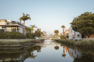 Fototapeta na wymiar summer in Venice Canals, Los Angeles, California