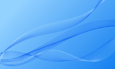 blue business lines wave curves on gradient abstract background