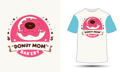 Donut mom bakery tshirt template