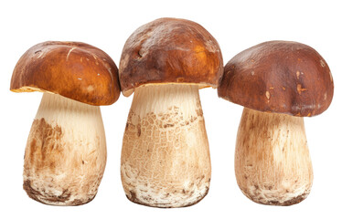 Three ceps isolated on transparent background