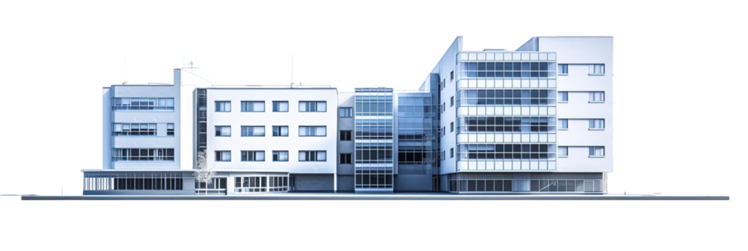 hospital isolated on white