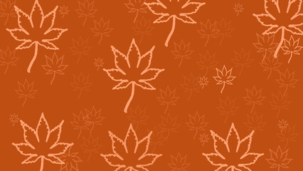 Minimal maple leave backdrop with copyspace. Simple autumn leaf background