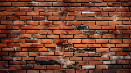 Realistic Brick Wall Background: Textured Red Bricks for Portrait Photography, Photographic Style