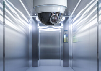 Security camera or cctv camera in elevator
