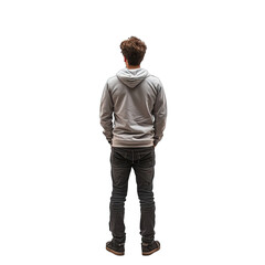 Naklejka premium Standing Man Back View