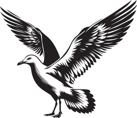Graceful Seagull in Flight