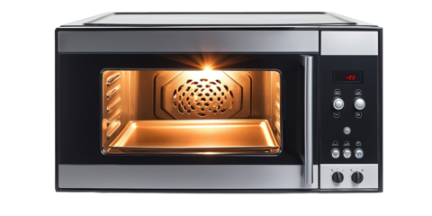 microwave oven white background