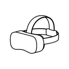 VRゴーグルの線画