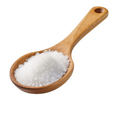 Fototapeta na wymiar salt in a wooden spoon
