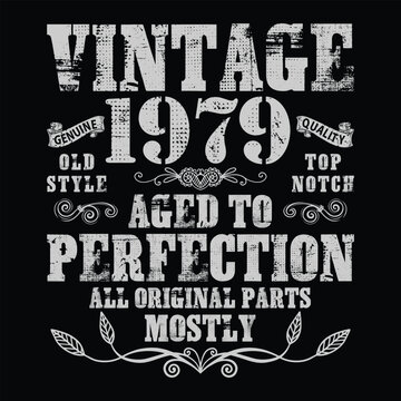 Classic Vintage 1979 45th Bday 45 Yr Old Gift Men Women T-Shirt