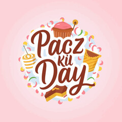 Paczki Day typography , Paczki Day lettering , Paczki Day inscription , Paczki Day , Shrove Tuesday , Fat Tuesday

