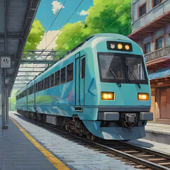 Obraz premium Train in Norway