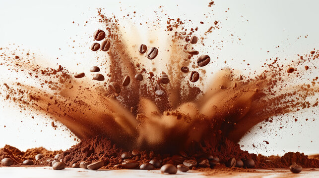 Coffee beans condense into coffee and coffee powder. Coffee beans dissolve and become coffee water.