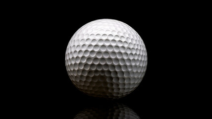 Unmatched Precision: Close-Up Photography of White Golf Ball, Showcasing 3D Texture and Detail