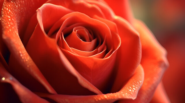 Captured Romance: Hyperrealistic Valentine's Day Roses, Exquisitely Detailed with Macro Photography