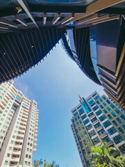 modern buildings and blue sky