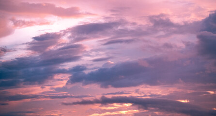 Cloud during sunset or sunrise , twilight sky 