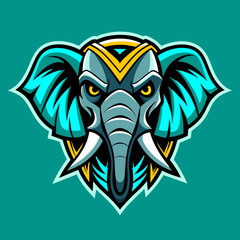 elephant head logo design