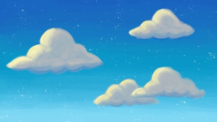 white clouds in the sky