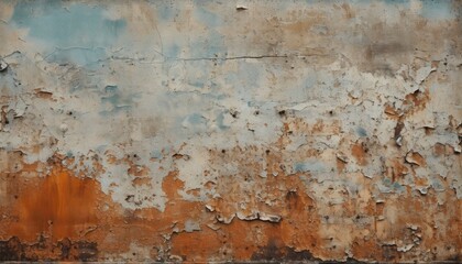 Old weathered painted grunge metal sheet surface
