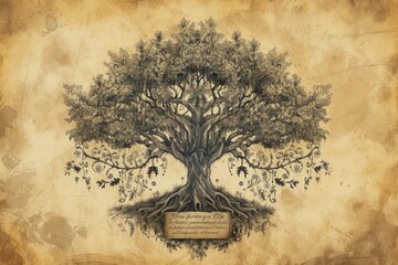 Genealogy tree illustration 