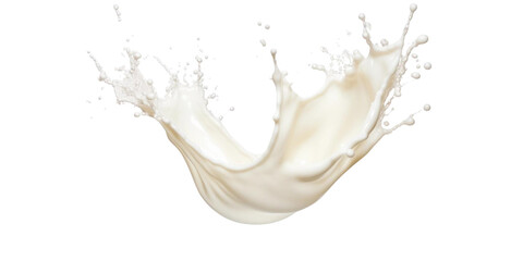 Splash of milk or cream on transparent background