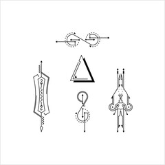 Minimalist Tattoo Set, Modern Subtle Aesthetic Tattoo, Minimal Modern Discreet Tattoo