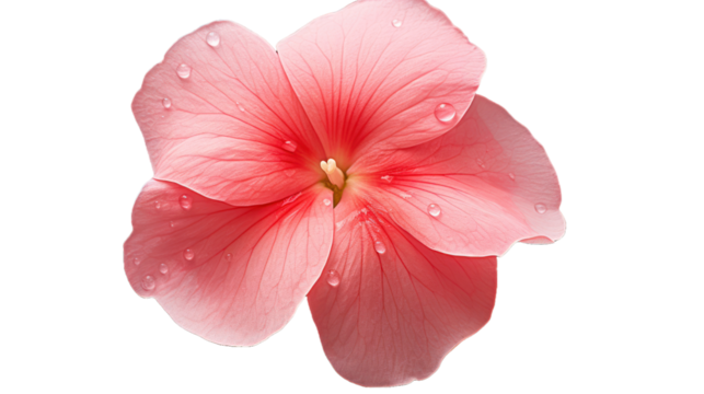 Impatiens flower on a transparent backgorund