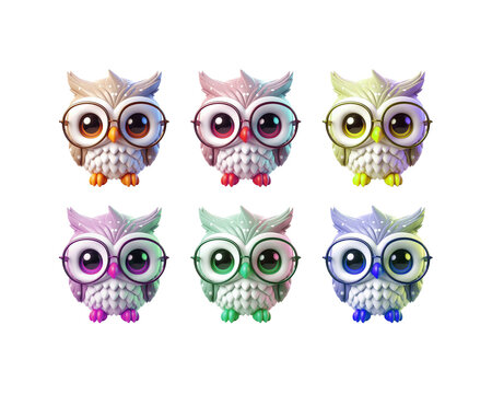 Cute Owl Character Collection 1