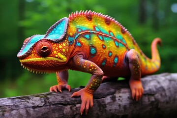 A normal colorful chamelion