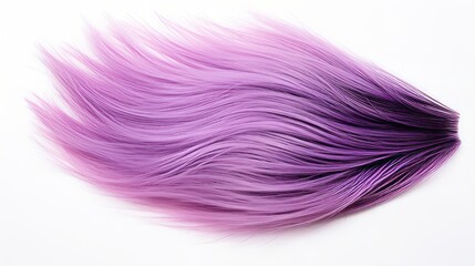 Isolated lavender hair strands creating a unique pattern