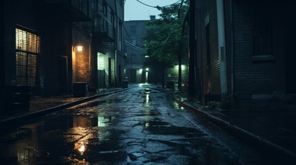 Moody urban alley with a cinematic touch