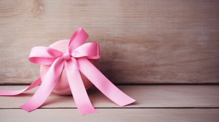 Pink ribbon with a message of encouragement