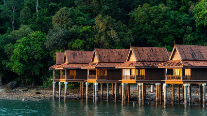Fototapeta na wymiar house on the sea, Langkawi, Malaysia