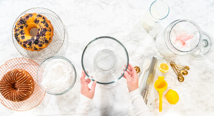 Crafting Lemon, Blueberry, and Vanilla Bundt Cakes