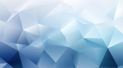 Fototapeta na wymiar Abstract blue white and gray polygon triangle pattern gradient background. 3d render illustration, generative ai