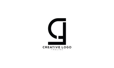 CG GC Abstract initial monogram letter alphabet logo design