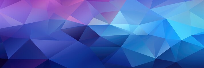 Fototapeta premium A geometric pattern of interlocking triangles in a gradient of blue to purple