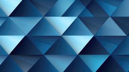 Obraz premium A geometric pattern of interlocking triangles in various shades of blue