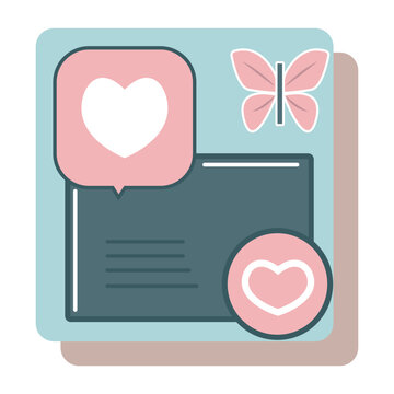 Vector IG or Instagram icons for social media highlight notes