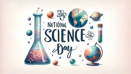 India national science day background illustration.