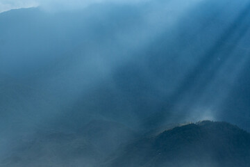 Clouds and fog over the mountain, Fansipan, Sapa, Northern Vietnam