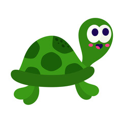 turtle cartoon icon.	